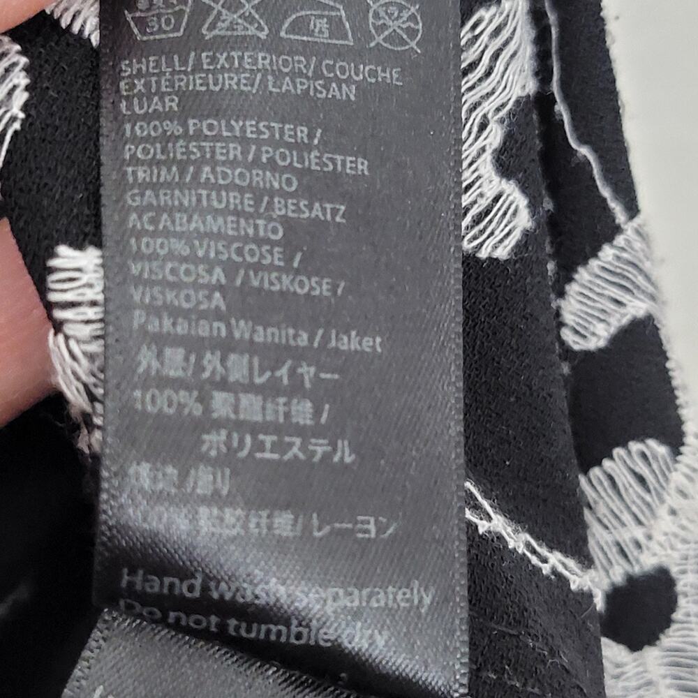 Topshop Kimono‎ Open Front Cardigan Embroidered Fringe Long Sleeve Witchy Sz 8 - Picture 14 of 15